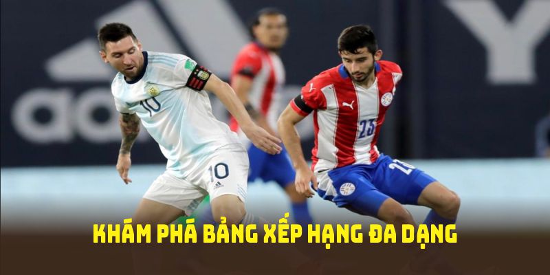 Khám phá bảng xếp hạng đa dạng trong nhiều môn thể thao khác nhau